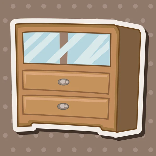 Furniture theme cabinet elements vector,eps — Stock Vector