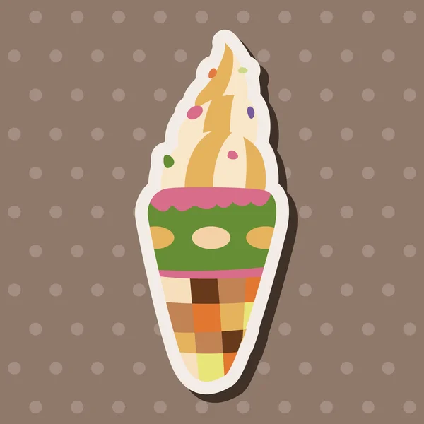 Helados elementos de dibujos animados vector, eps — Vector de stock