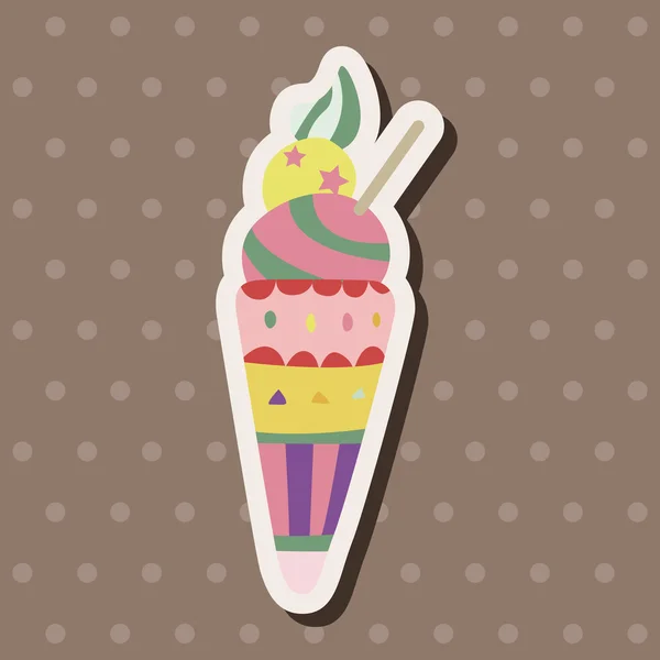 Helados elementos de dibujos animados vector, eps — Vector de stock