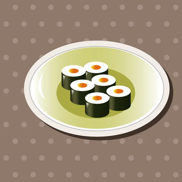 Japanese food theme sushi elements vector,eps — Stock Vector