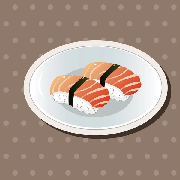 Japanisches Essen Thema Sushi-Elemente Vektor, eps — Stockvektor