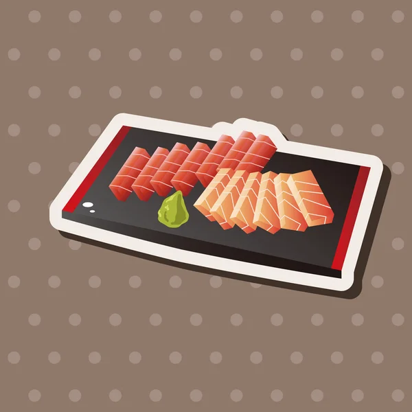 Comida japonesa tema Sashimi elementos vector, eps — Vector de stock