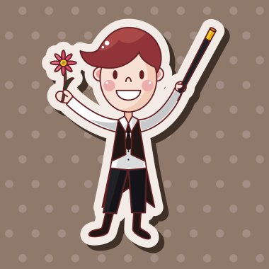 sihirbaz tema öğeleri vektör, eps