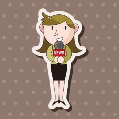 Muhabir ve Fotoğrafçı Tema öğeleri vektör eps