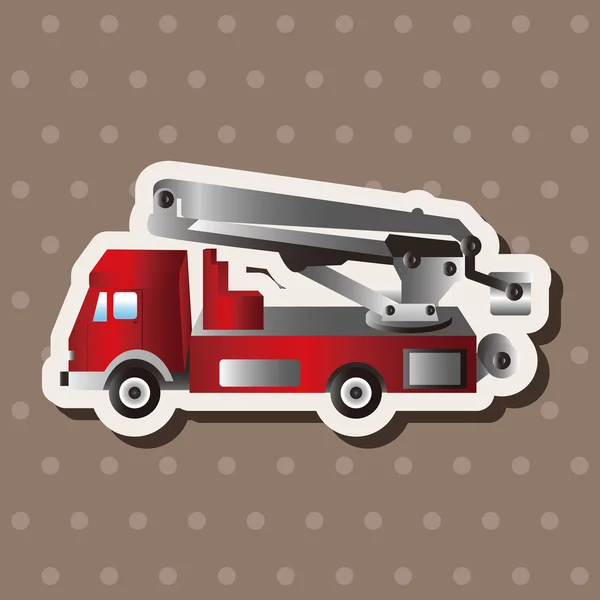 Вектор элементов пожарной машины, eps — стоковый вектор