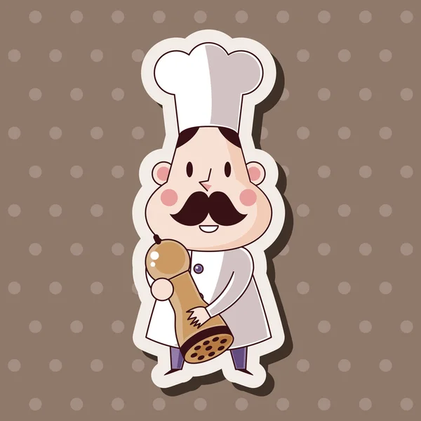 Chef tema elementos vector, eps — Vector de stock