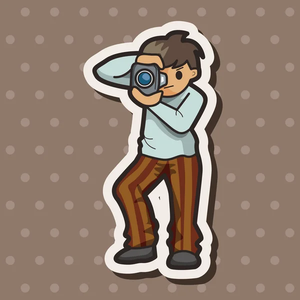 Reportero y fotógrafo tema elementos vector, eps — Vector de stock