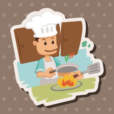 사람들이 테마 쿡 요소 벡터, eps