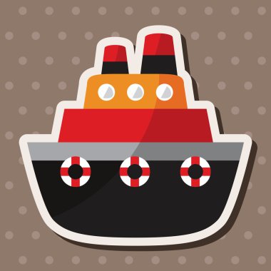 Ulaşım tekne Tema öğeleri vektör, eps