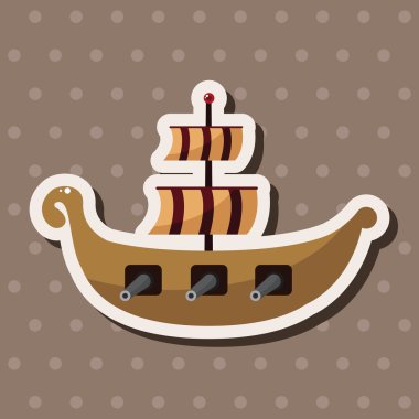 Ulaşım tekne Tema öğeleri vektör, eps