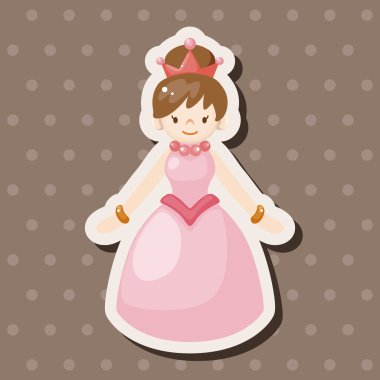 Royal Tema Prenses öğeleri vektör, eps