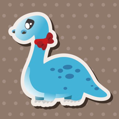 dinozor karikatür Tema öğeleri vektör, eps