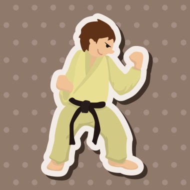 Taekwondo Tema öğeleri vektör, eps