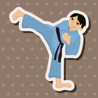 Taekwondo Tema öğeleri vektör, eps