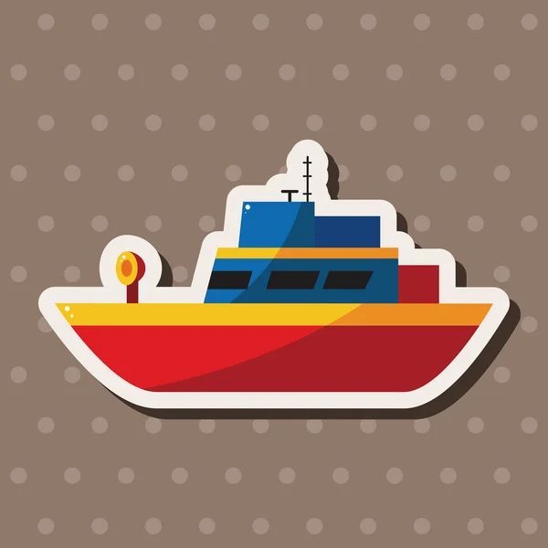 Trasporti barca elementi a tema vettore, eps — Vettoriale Stock