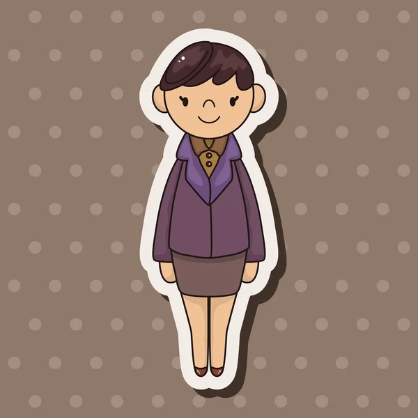 Lady meisje cartoon thema elementen vector, eps — Stockvector