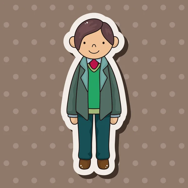 Jongen man cartoon thema elementen vector, eps — Stockvector