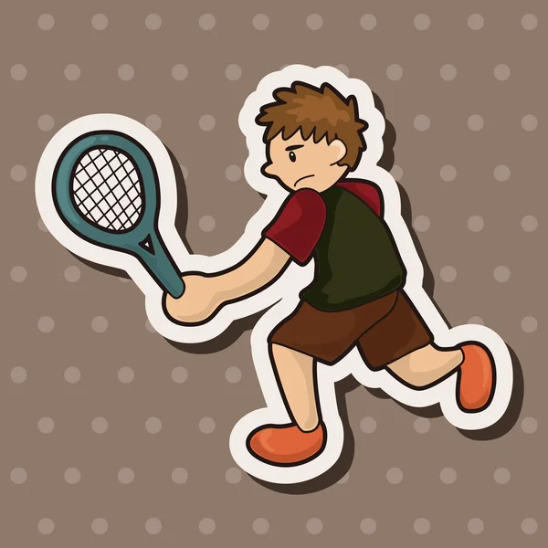 Tennis player theme elements vector,eps — Stock Vector