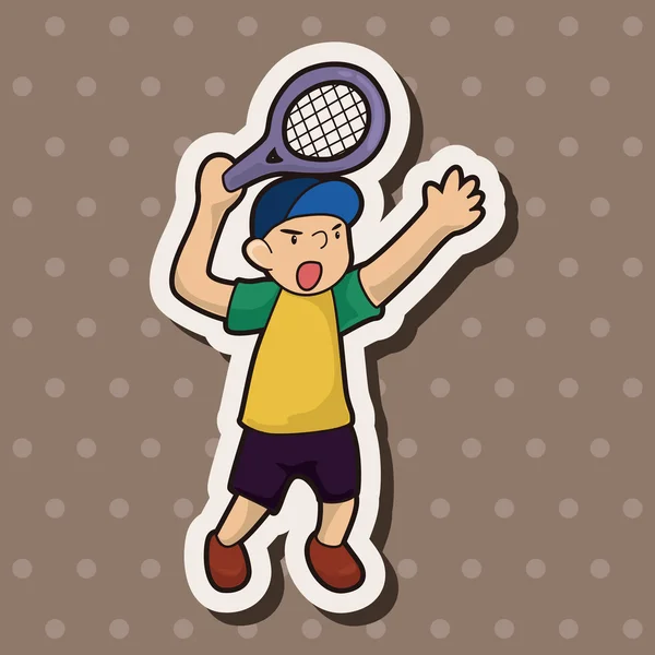 Éléments de thème joueur de tennis vecteur, eps — Image vectorielle