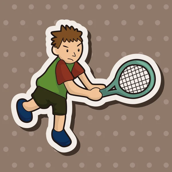 Éléments de thème joueur de tennis vecteur, eps — Image vectorielle