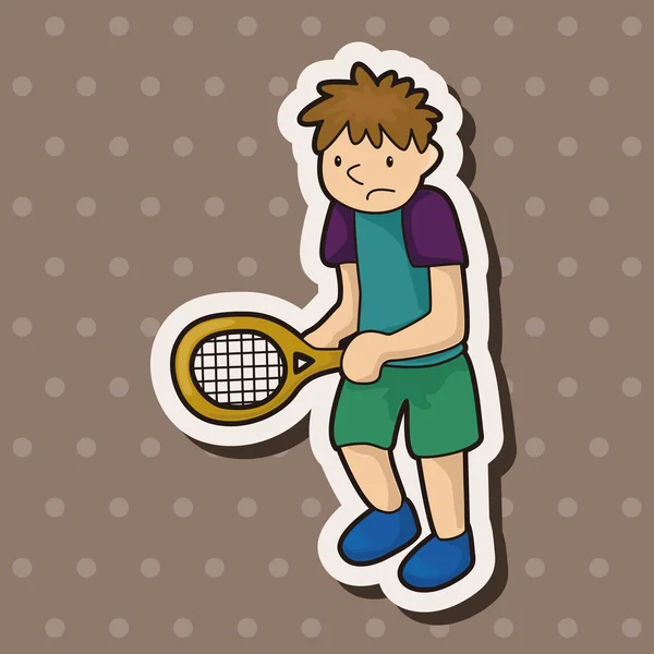Éléments de thème joueur de tennis vecteur, eps — Image vectorielle