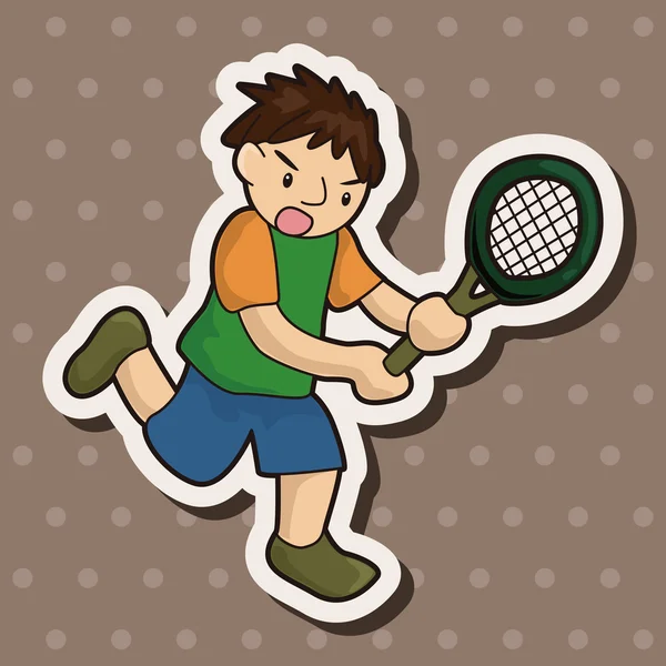 Éléments de thème joueur de tennis vecteur, eps — Image vectorielle