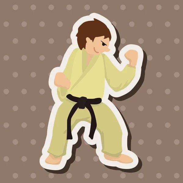 Taekwondo tema element vektor, eps — Stock vektor