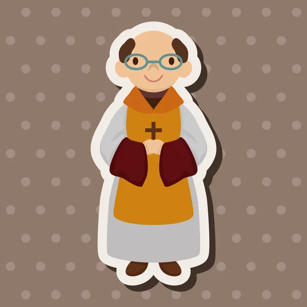 Pastor and nun theme elements vector,eps — Stock Vector