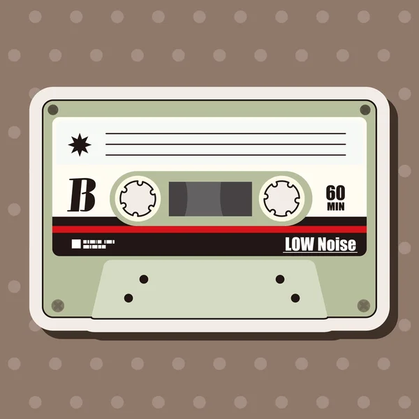 Audiotape vector de elementos de tema, eps — Vector de stock