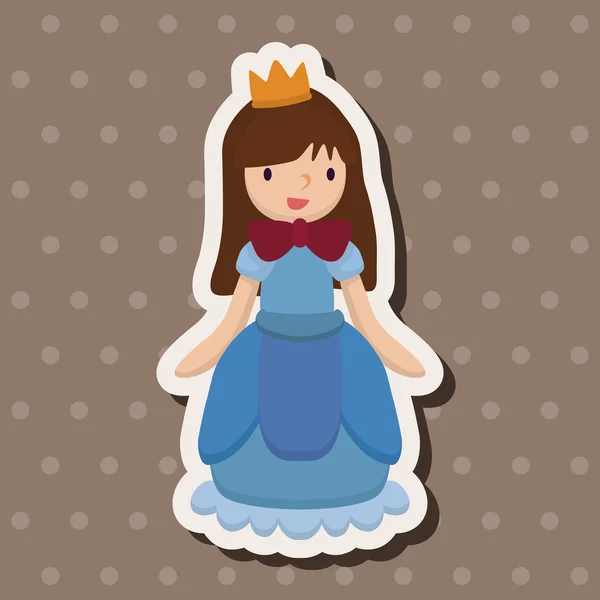 Thème royal éléments princesse — Image vectorielle