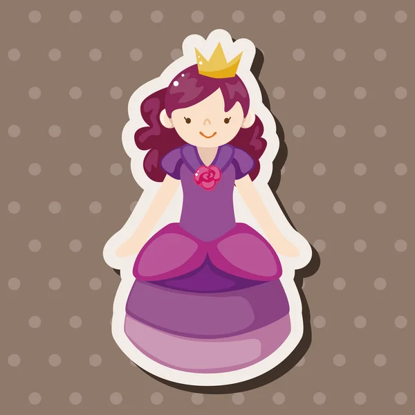 Thème royal éléments princesse — Image vectorielle