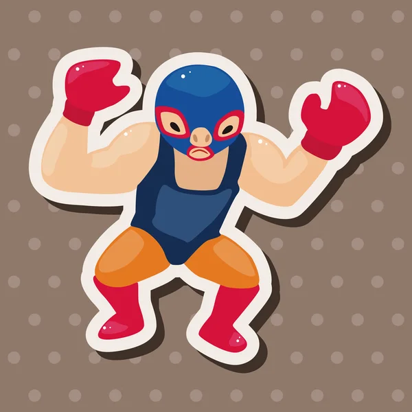 Elementos del tema luchador — Vector de stock