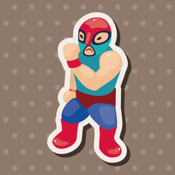 Elementos del tema luchador — Vector de stock