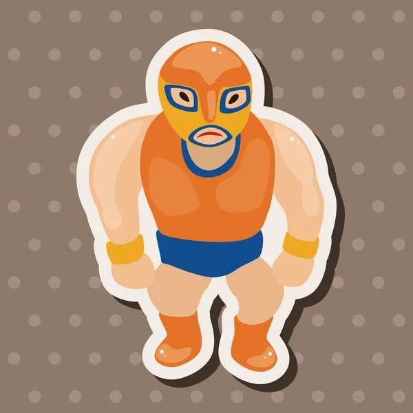 Wrestler-Themenelemente — Stockvektor