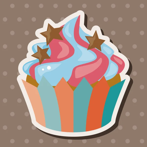 Elementos de tema bolo de decoração — Vetor de Stock