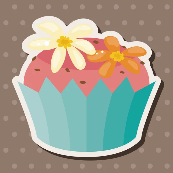 ケーキのテーマの要素を飾る — ストックベクタ