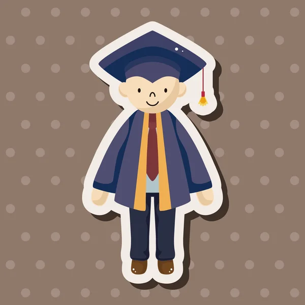 Graduate student theme elements — Stock Vector