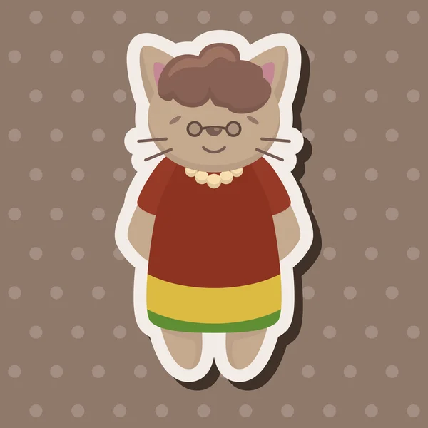 Gato dibujos animados tema elementos — Vector de stock