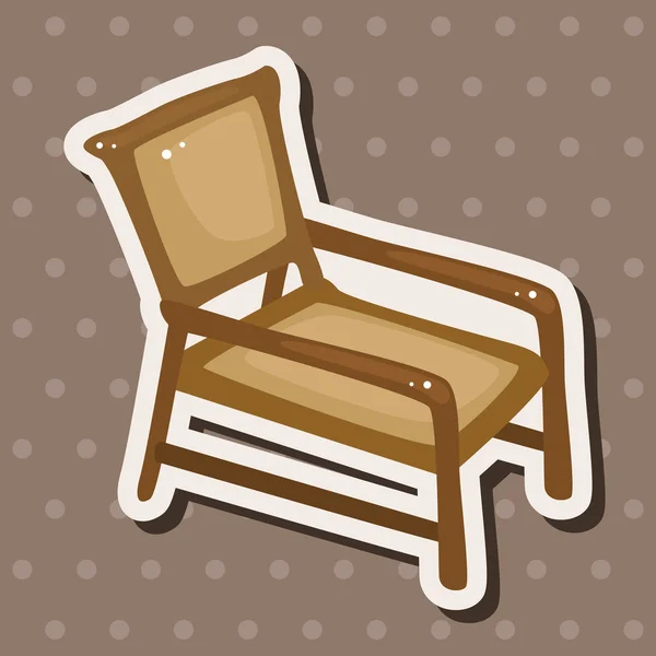 Cadeira tema elementos — Vetor de Stock