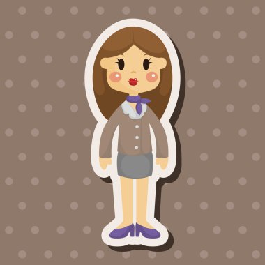 Bayan kadın karikatür Tema öğeleri