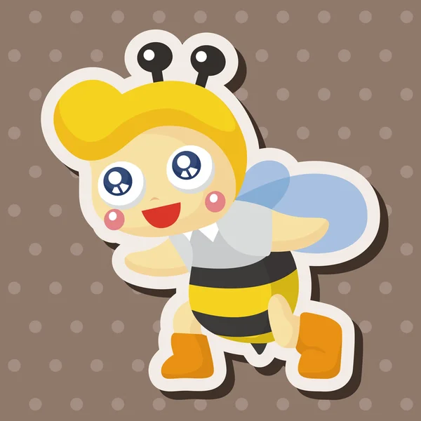 Elemente des Bienen-Cartoons — Stockvektor
