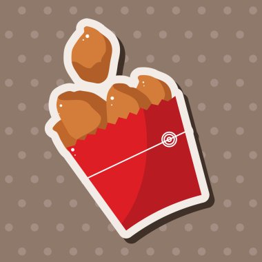 Kızarmış gıdalar Tema tavuk nuggets öğeleri