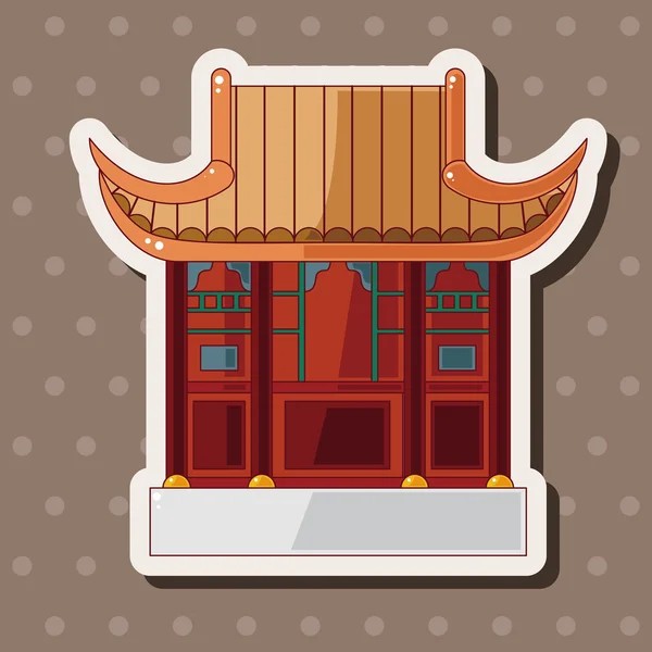 Chinees thema-elementen bouwen — Stockvector