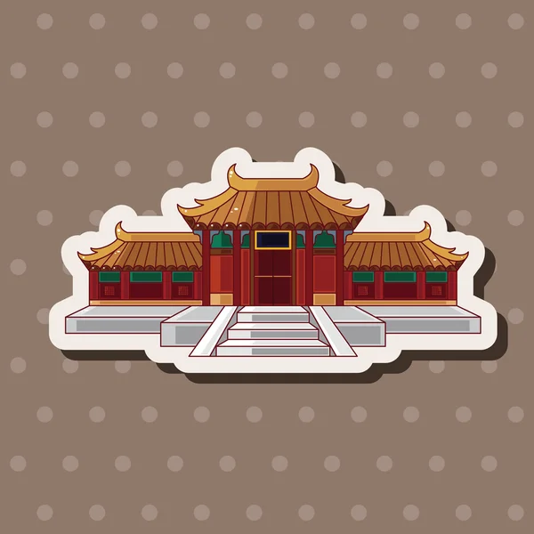 Éléments de thème bâtiment chinois — Image vectorielle