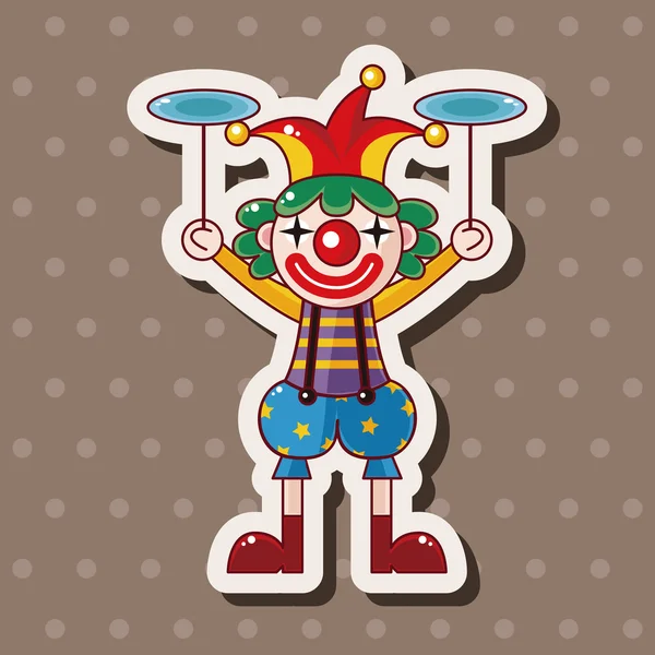 Clown elementi a tema — Vettoriale Stock