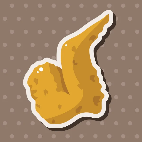 Alimentos fritos tema pollo elementos — Vector de stock