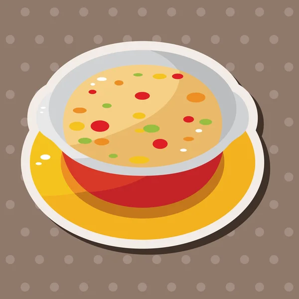 Corn chowder soup theme elements — Stock Vector