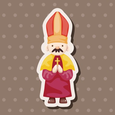 pastor and nun theme elements clipart