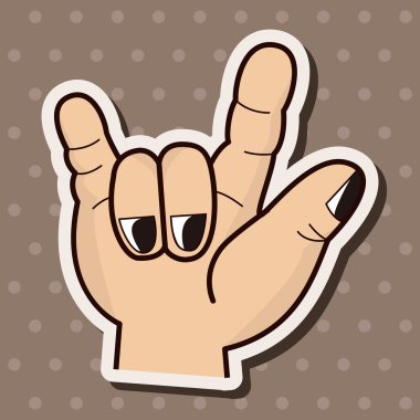 Rock tarzı el jest Tema öğeleri