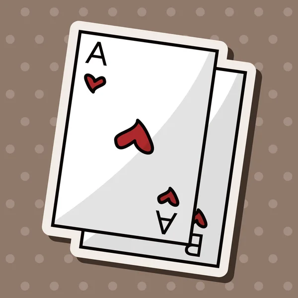 Casino poker kaart thema-elementen — Stockvector